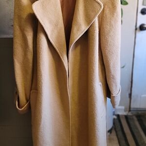 Norm Thompson Elegant 100% Camel Hair Coat Made In England